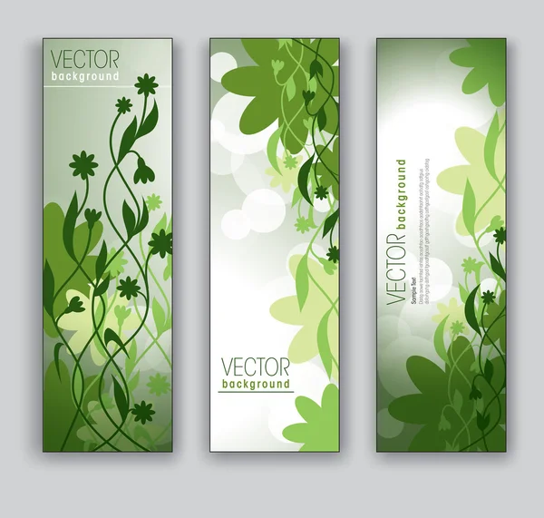 Floral Vector Banners. Fondos abstractos . — Archivo Imágenes Vectoriales