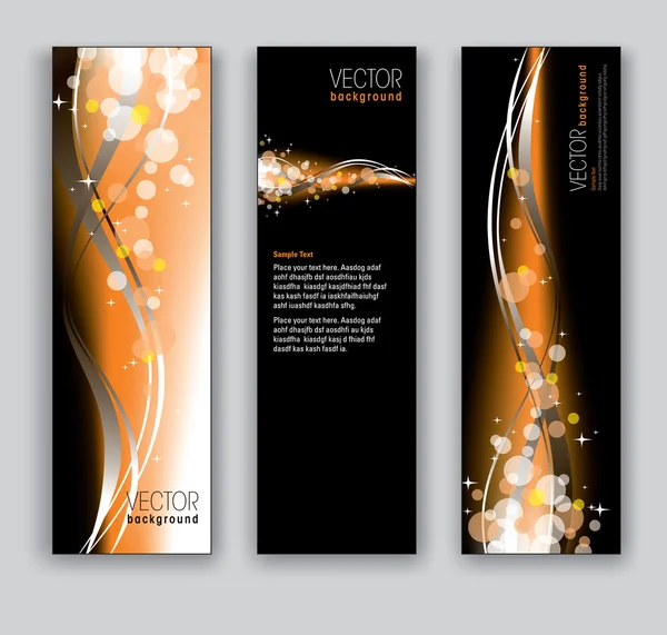 Banners de vectores fondos abstractos — Vector de stock