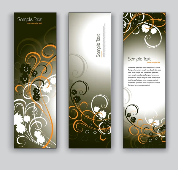 Floral Vector Banners. Fondos abstractos . — Archivo Imágenes Vectoriales