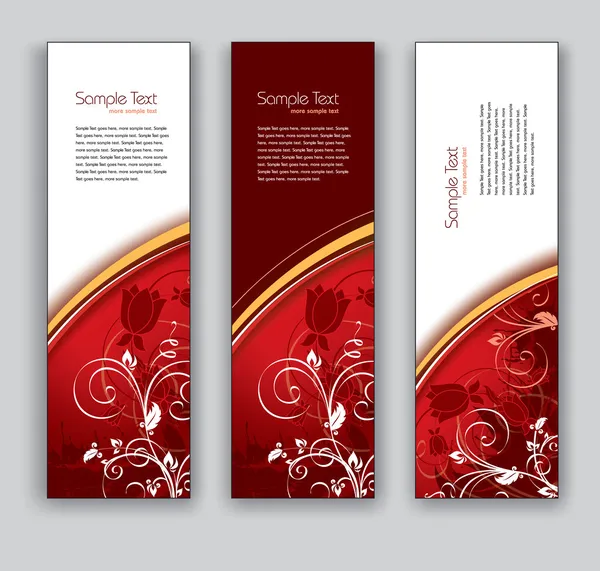 Floral Vector Banners. Fondos abstractos . — Archivo Imágenes Vectoriales