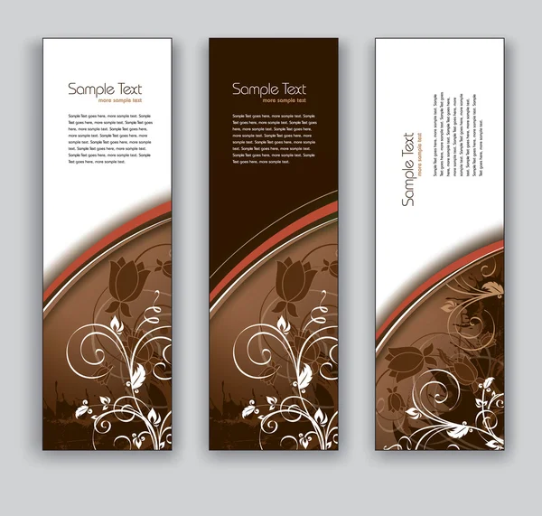 Floral Vector Banners. Fondos abstractos . — Vector de stock