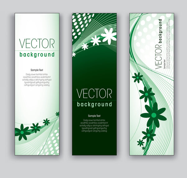 Floral Banners. Vector Backgrounds. Eps10.