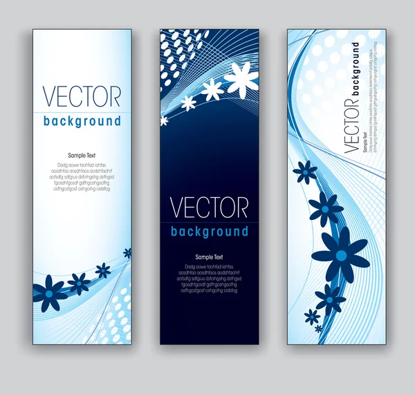 Floral banners. vector achtergronden. eps10. — Stockvector