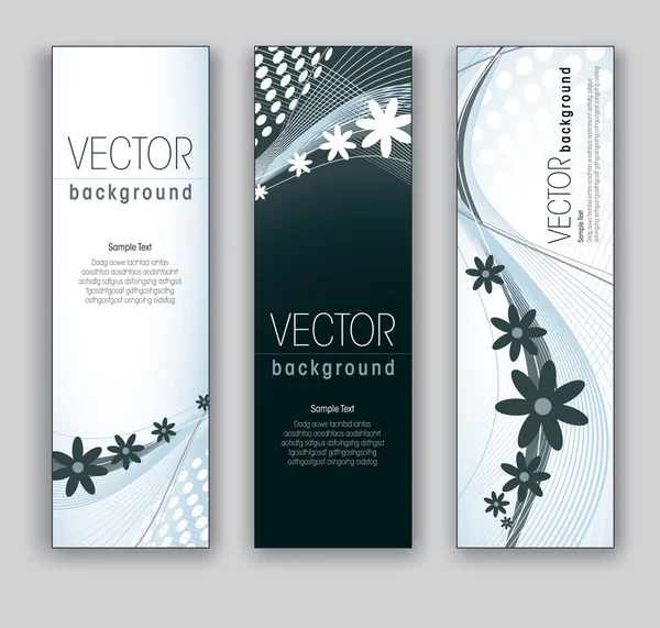 Floral Banners. Vector Backgrounds. Eps10. — Stock Vector