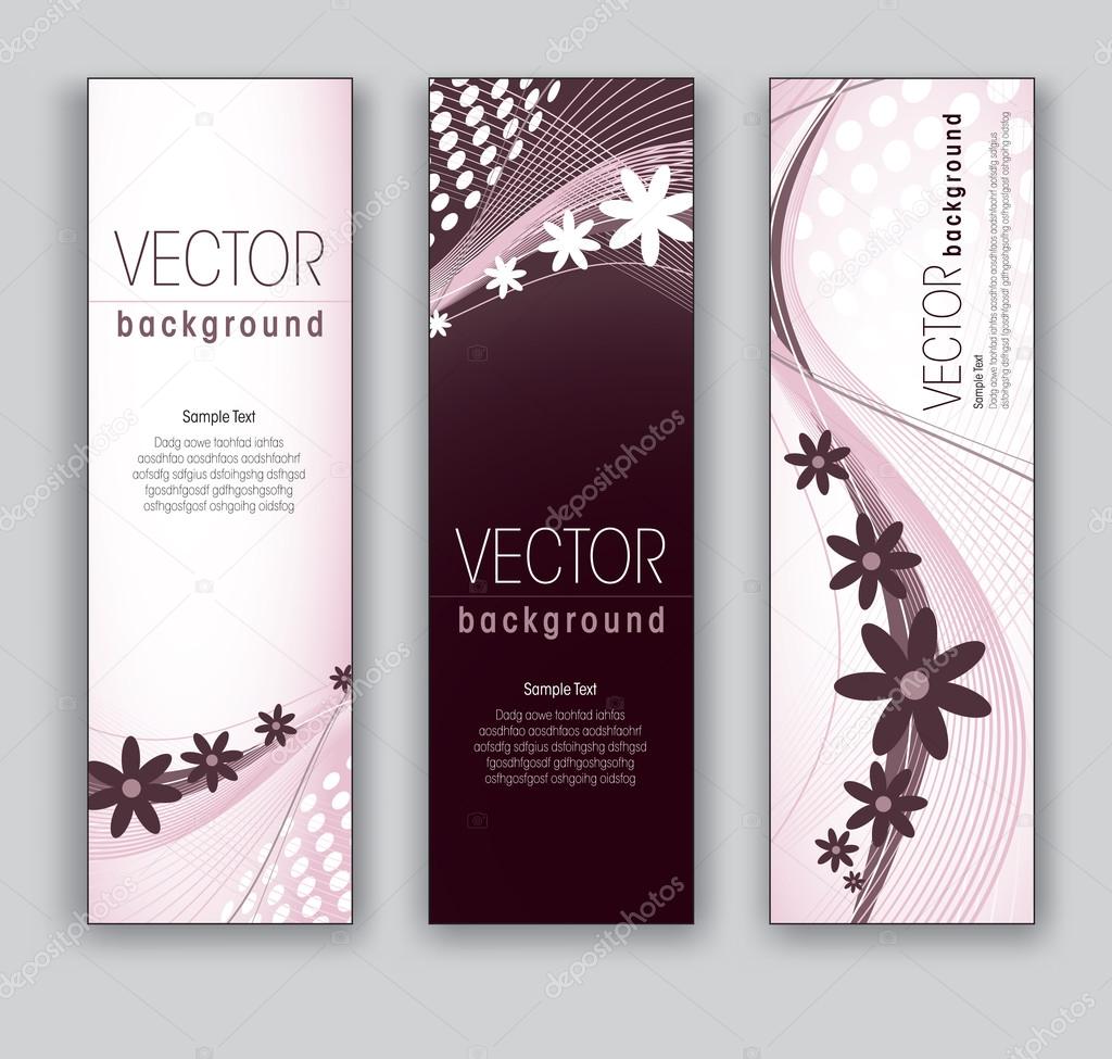 Floral Banners. Vector Backgrounds. Eps10.