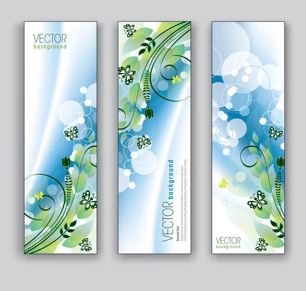 Floral banners. vector achtergronden. eps10. — Stockvector