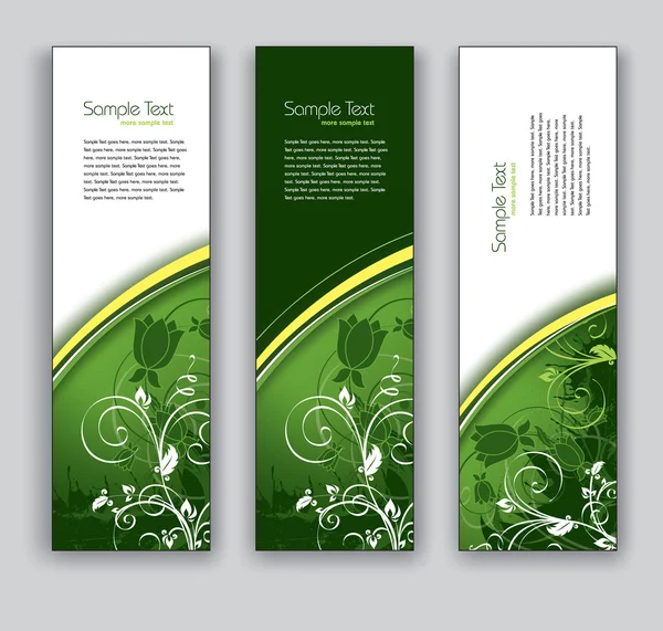 Floral Banners. Vector Backgrounds. Eps10. — Stock Vector