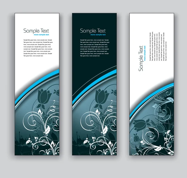 Floral banners. vector achtergronden. eps10. — Stockvector