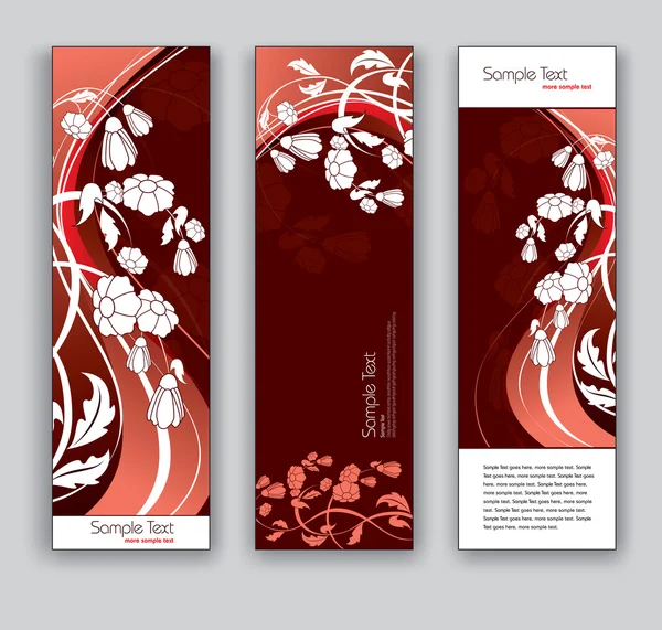 Vector floral banners. abstracte achtergronden. eps10. — Stockvector