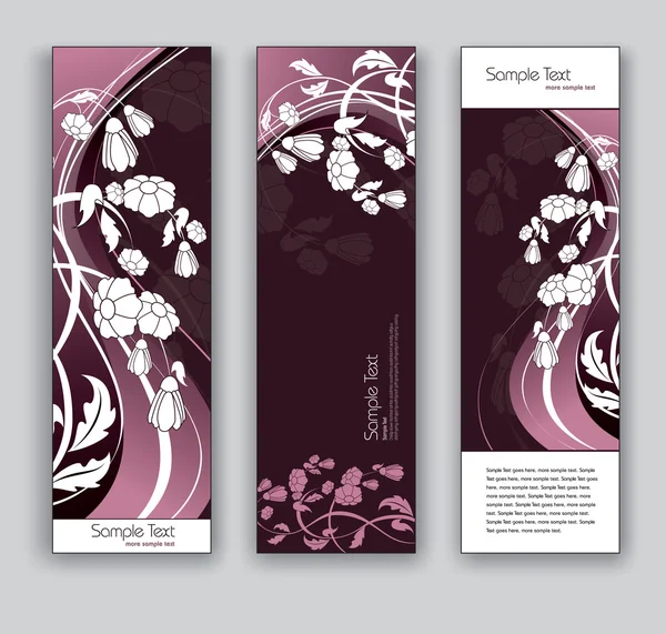 Vector Floral Banners. Abstract Backgrounds. Eps10. — Stock Vector