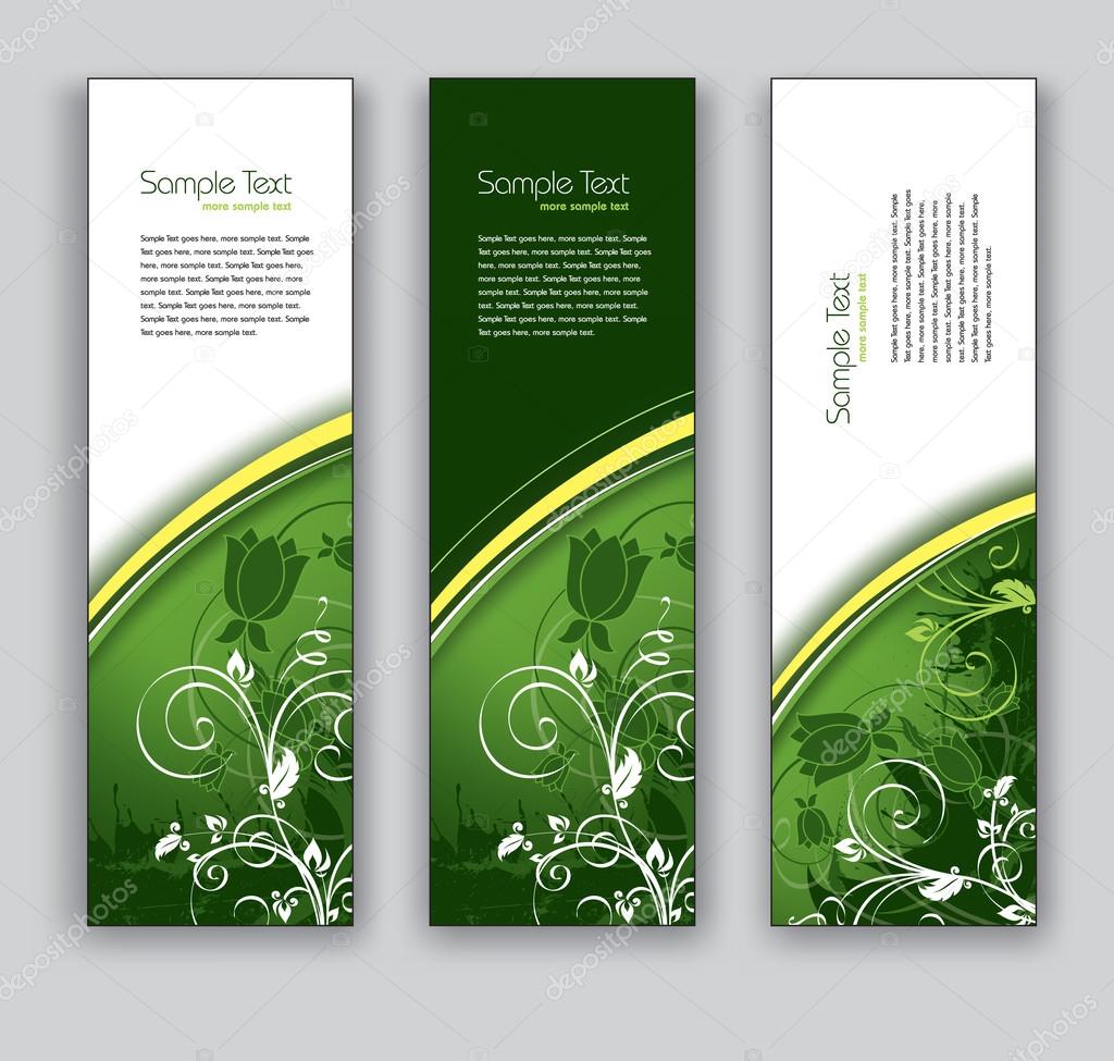 Floral Banners. Vector Backgrounds. Eps10.
