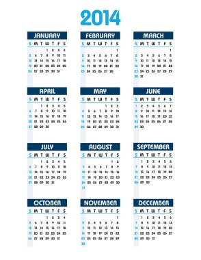 2014 takvim. vektör arka plan.