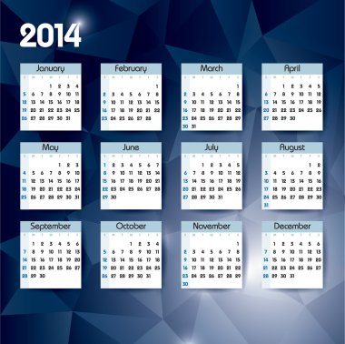 2014 takvim. vektör arka plan.