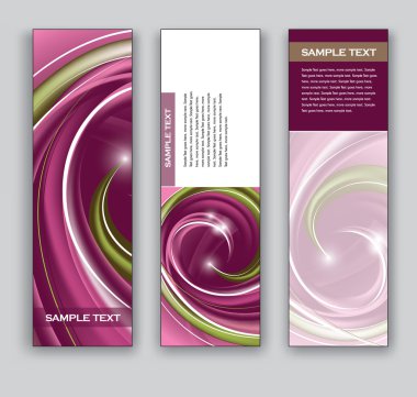 afiş soyut. vektör arka planlar. Üçlü set.