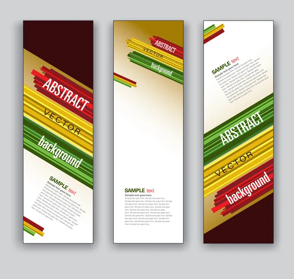 Abstracte banners. vector achtergronden. set van drie. — Stockvector