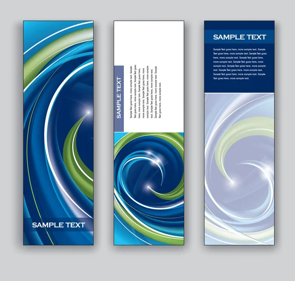 Abstract Banners. Vector Backgrounds. Set of Three. — Stock Vector