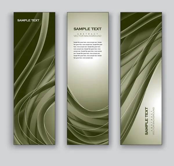 Banners vectoriales abstractos. Conjunto de tres . — Vector de stock