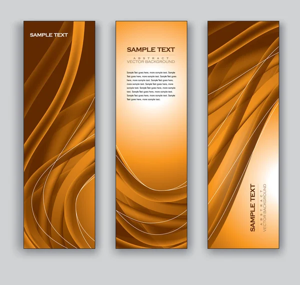 Abstract vector banners. set van drie. — Stockvector