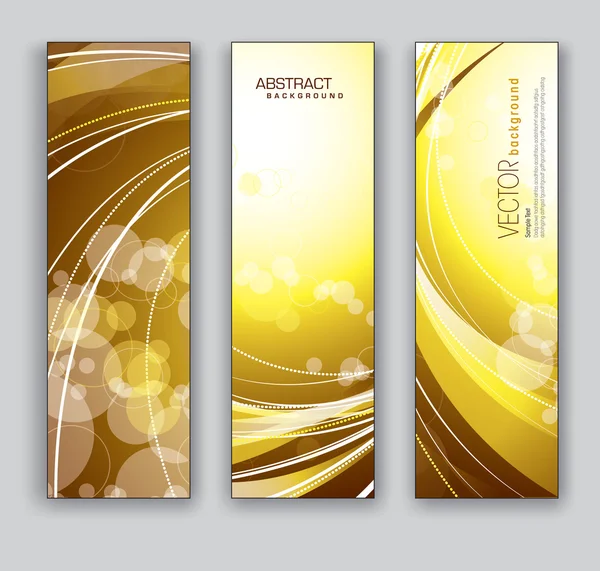 Abstract Vector Banners. Set of Three. — Stock Vector