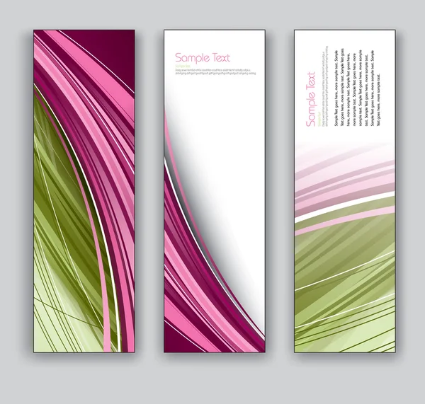 Abstract Vector Banners. Set of Three. — Stock Vector