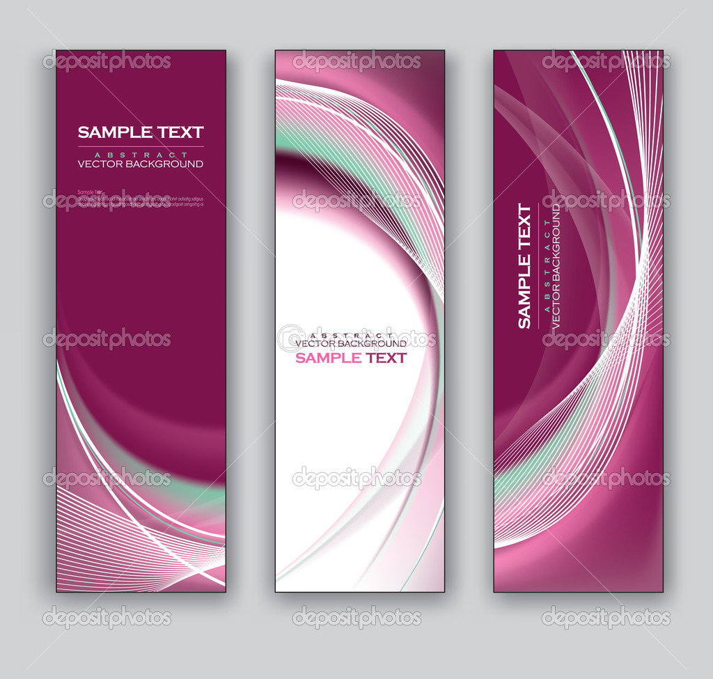 Abstract Banners. Vector Backgrounds. Set of Three.