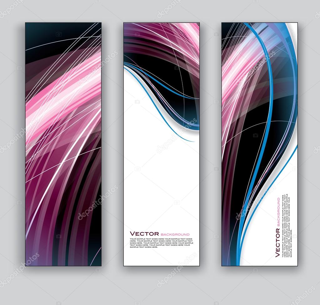 Abstract Banners. Vector Backgrounds. Set of Three.