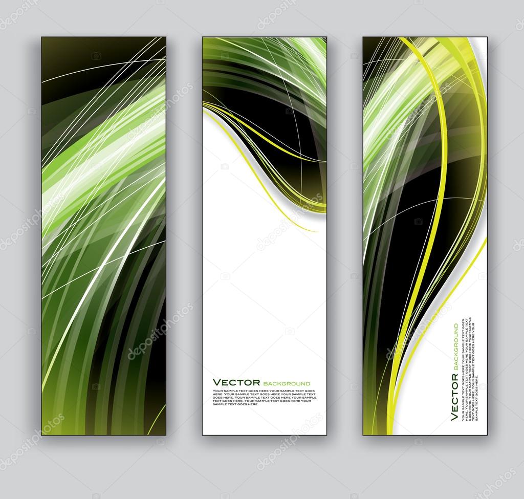 Abstract Banners. Vector Backgrounds. Set of Three.