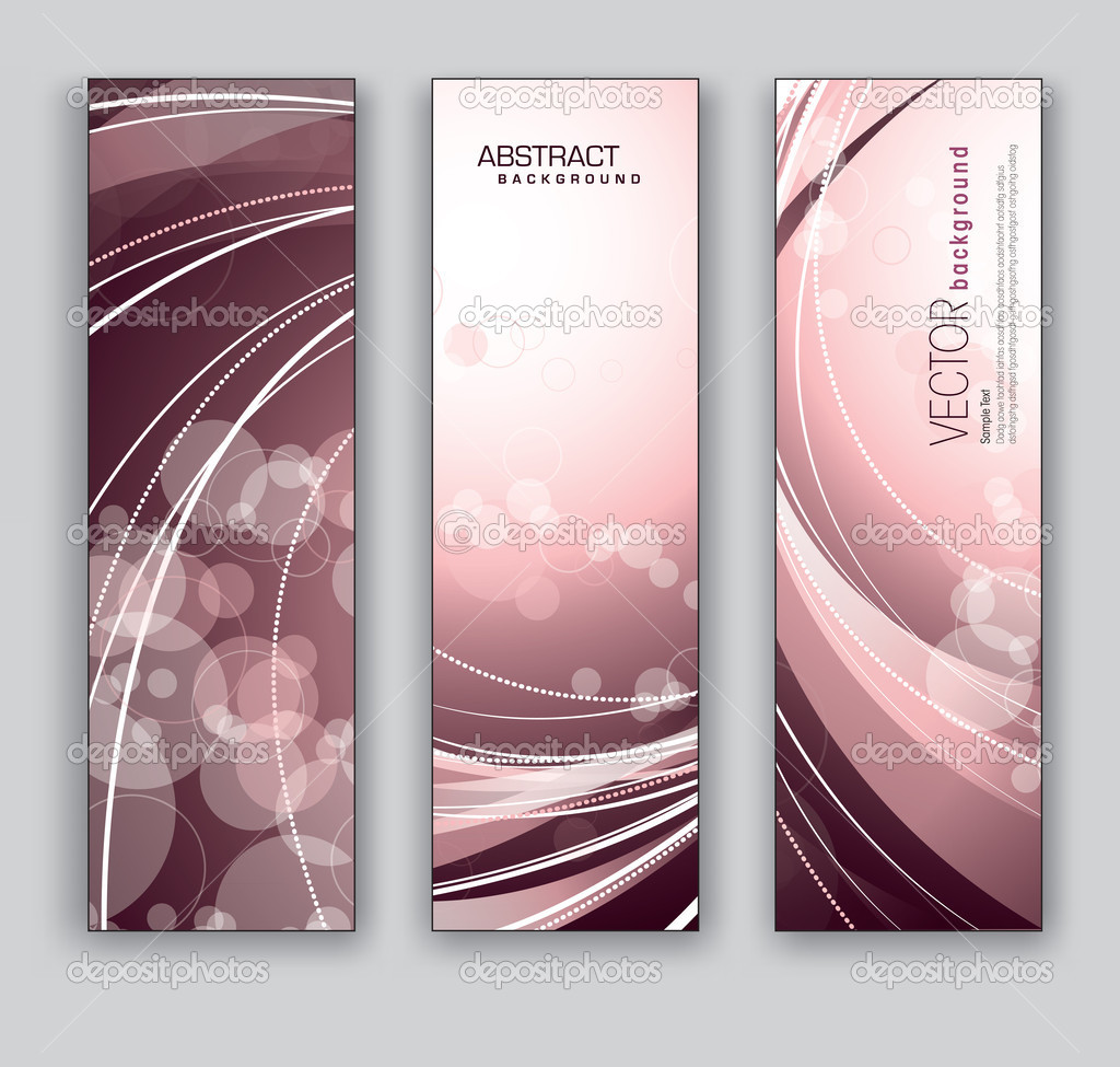 Abstract Vector Banners. Set of Three.