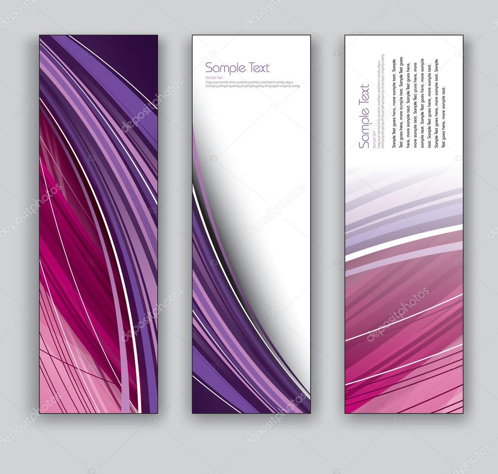 Abstract Vector Banners. Set of Three.