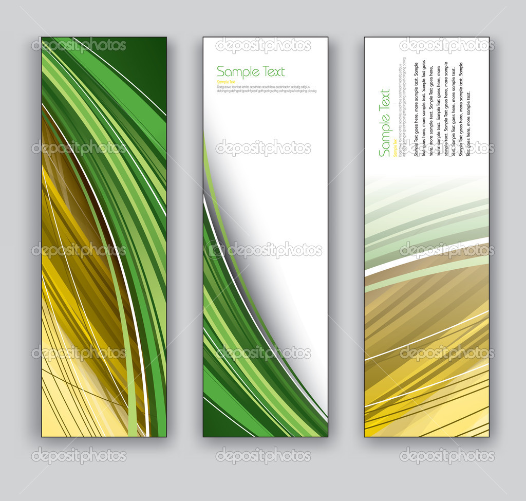 Abstract Vector Banners. Set of Three.