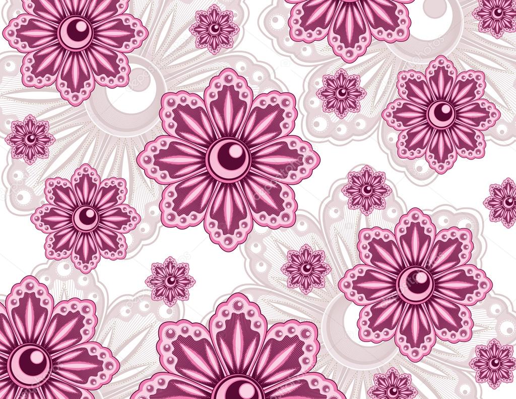 Floral Texture. Vector Background.