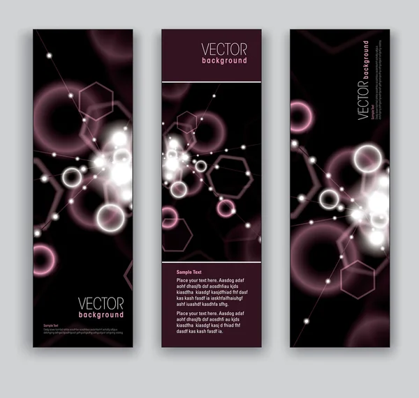 Vector Banners. Abstract Backgrounds. — Stock Vector