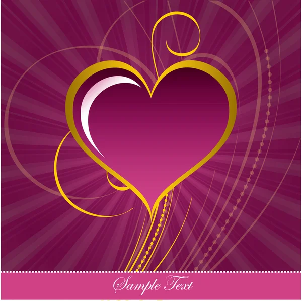 Corazón. Fondo del Día de San Valentín . — Archivo Imágenes Vectoriales