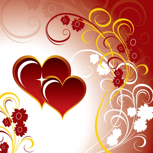 Herzen. Hintergrund zum Valentinstag. — Stockvektor