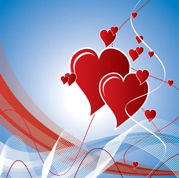 Srdce. Valentýna pozadí. — Stockový vektor