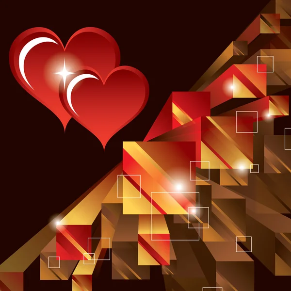 Des cœurs. Saint-Valentin Contexte . — Image vectorielle