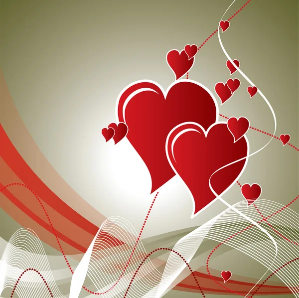 Hearts. Valentine's Day Background. — Stock Vector