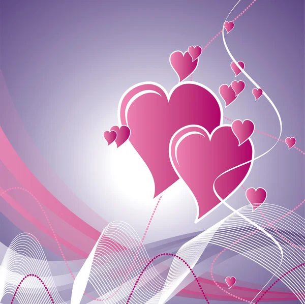 Srdce. Valentýna pozadí. — Stockový vektor