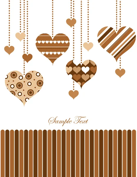 Hearts. Valentine's Day Background. — Stock Vector