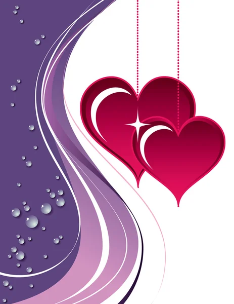 Harten. Aftelkalender voor Valentijnsdag achtergrond. — Stockvector