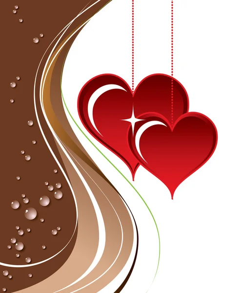 Herzen. Hintergrund zum Valentinstag. — Stockvektor