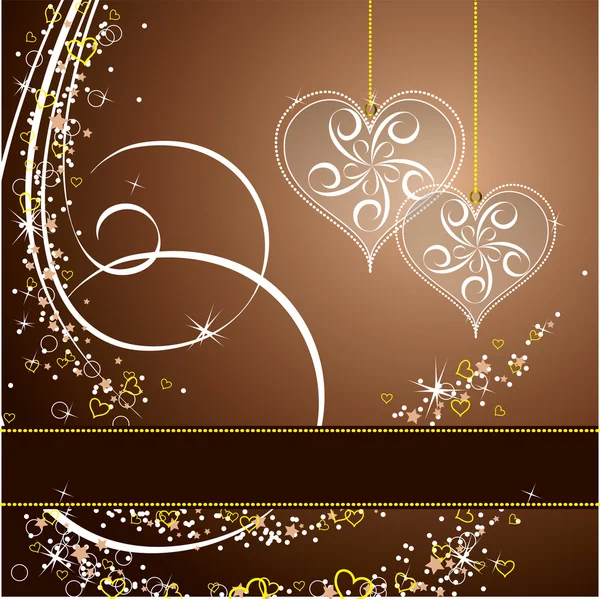 Hearts. Valentine's Day Background. — Stock Vector