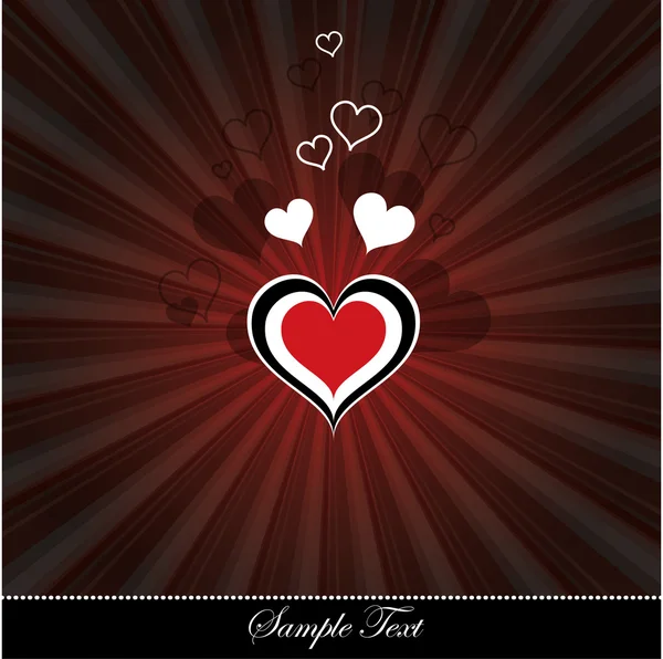 Hearts. Valentine's Day Background. — Stock Vector