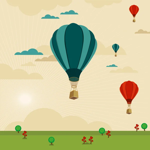 Balonlar ile yaz arka plan