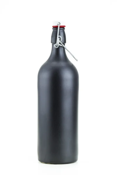 Swing top black clay bottle of beer — Stock Photo, Image