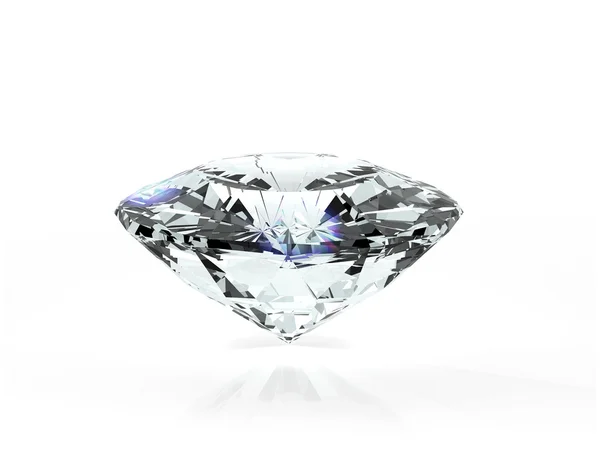 흰색 배경에서 3d 다이아몬드 — 스톡 사진