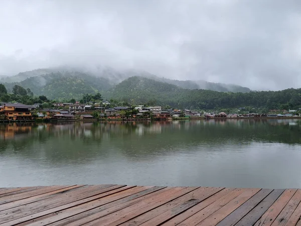 Foggy Misty View Ban Rak Thai Chinese Settlement Mae Hong — Stock Photo, Image