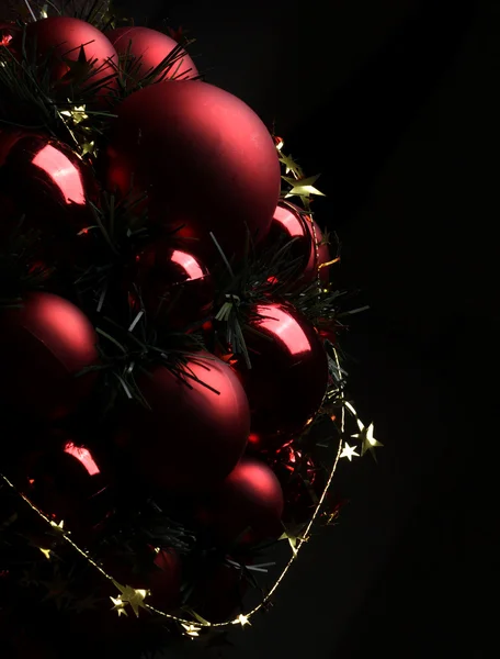 Palle rosse di Natale — Foto Stock