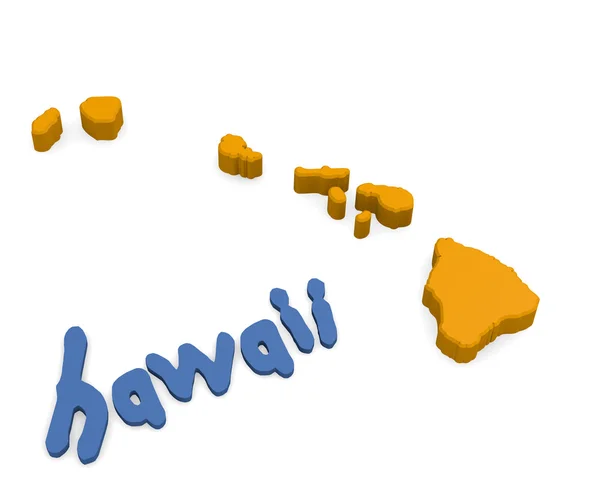 Χάρτης της Χαβάης — Φωτογραφία Αρχείου