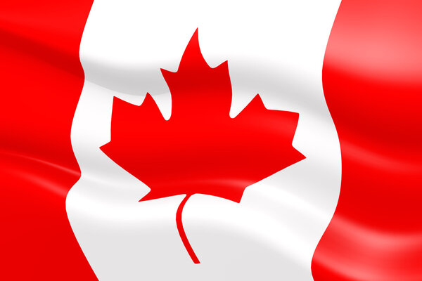 3d flag of Canada